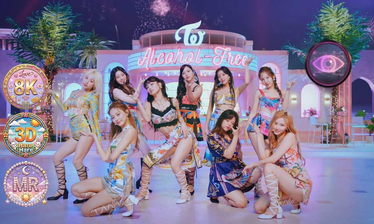 [8K 3DMR] TWICE Alcohol-Free Passthrough Mode [ TWICE in the house ] KPOP Tzuyu Nayeon Jeongyeon Momo Sana Jihyo  Mina Dahyun Chaeyoung cover