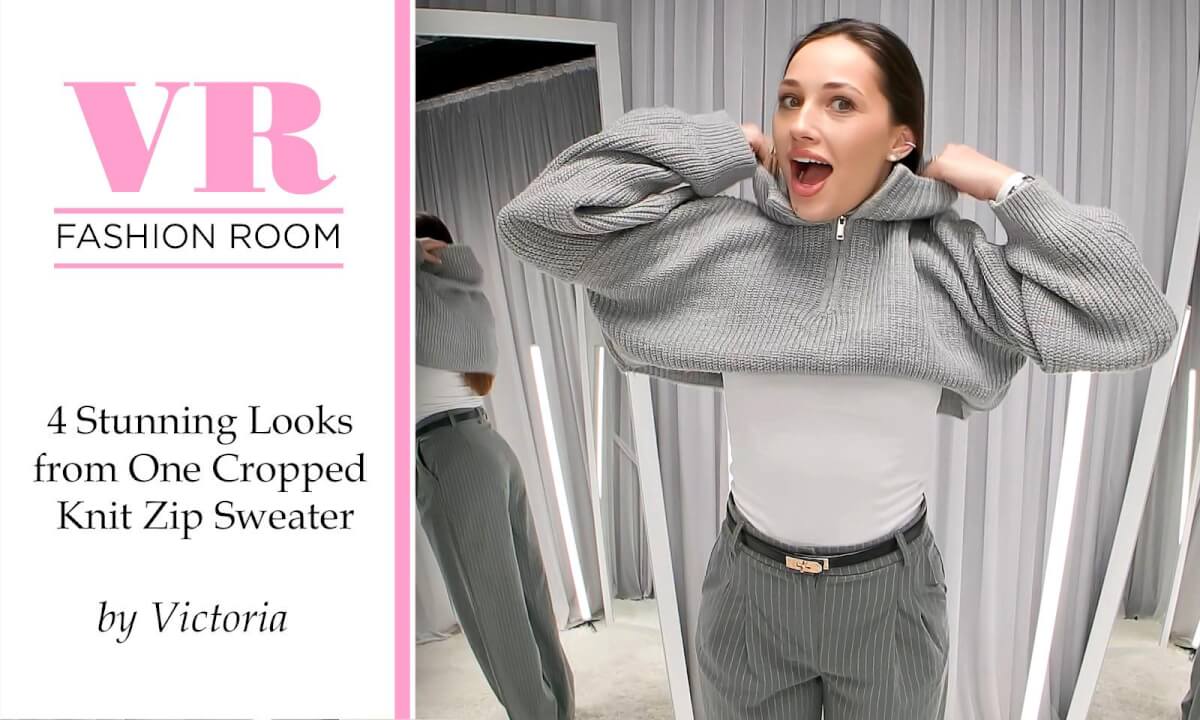 4 STUNNING Looks from ONE Cropped Knit Zip Sweater (Bodysuit Magic!) cover