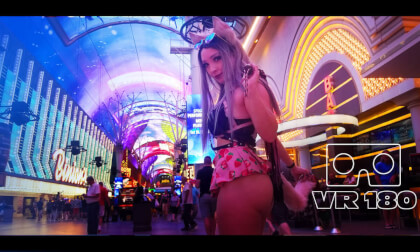 Las Vegas Show Girl Freemont Street VR Video Las Vegas Show Girl Freemont Street VR