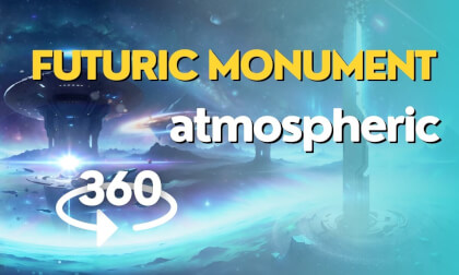 360 VR 4K Video - Futuristic Monument Atmospheric Scene 360 VR 4K Video - Futuristic Monument Atmospheric Scene