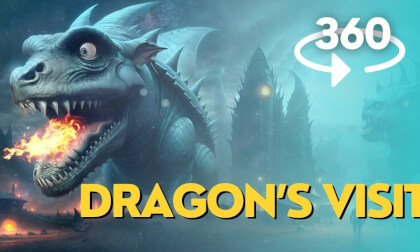 360 VR 4K Video - Dragon's Visit Atmospheric Scene 360 VR 4K Video - Dragon's Visit Atmospheric Scene