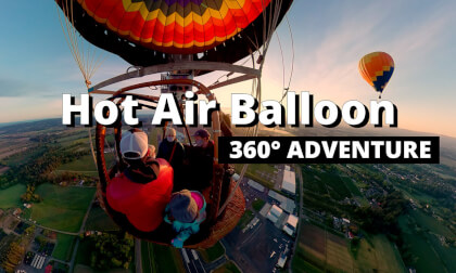 Hot Air Balloon Ride in 360! VR Video Hot Air Balloon Ride in 360! VR
