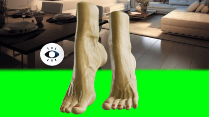 CGI Feet in Passthrough Sample 01 VR Video CGI Feet in Passthrough Sample 01 VR