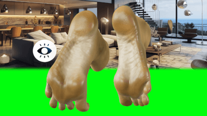 CGI Feet in Passthrough Sample 02 VR Video CGI Feet in Passthrough Sample 02 VR