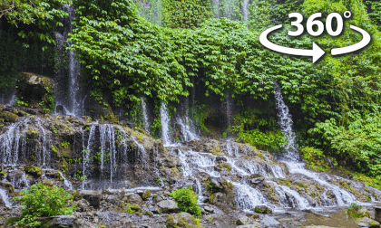 Travel in Benang Kelambu Waterfall, Lombok, Indonesia Travel in Benang Kelambu Waterfall, Lombok, Indonesia