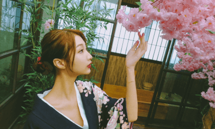 A Beautiful Girl in Kimono A Beautiful Girl in Kimono