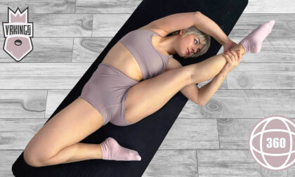 Yoga Stretching  Meditation Flow Twins in 360 Degrees Yoga Stretching  Meditation Flow Twins in 360 Degrees