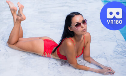 Relax In Jacuzzi With Beautiful Girl with Long Hair, Bikini Babes VR Video Relax In Jacuzzi With Beautiful Girl with Long Hair, Bikini Babes VR