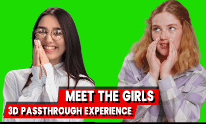 Meeting Girls in Passthrough Reality VR Video Meeting Girls in Passthrough Reality VR
