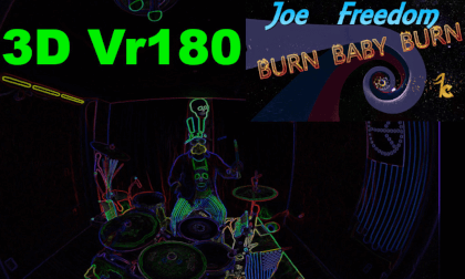 Joe Freedom, Burn Baby Burn. Stick Trick Drum Video SBS 3D VR180 VR Video Joe Freedom, Burn Baby Burn. Stick Trick Drum Video SBS 3D VR180 VR