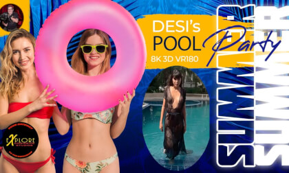 Desi Pool Party She Likes The Water Topaz 8K 3D 180 Desi Pool Party She Likes The Water Topaz 8K 3D 180