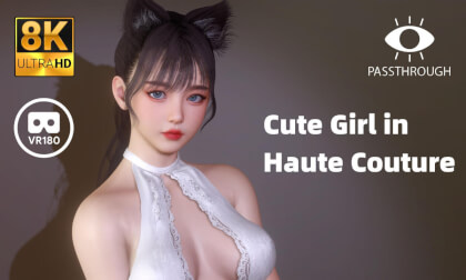 Cute Lady - 8K 3D 180° VAM MMD Passthrough VR Video Cute Lady - 8K 3D 180° VAM MMD Passthrough VR