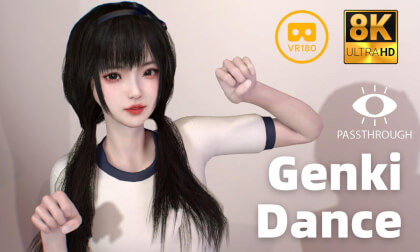 School Girl Genki Dances - 8K 3D 180° VAM MMD Passthrough VR Video School Girl Genki Dances - 8K 3D 180° VAM MMD Passthrough VR