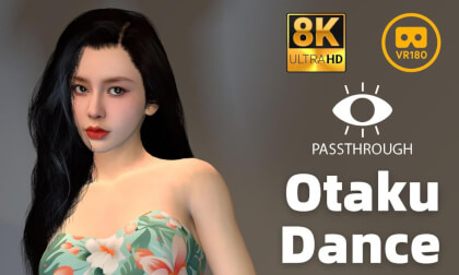 Cute girl otaku dance - 8K 3D 180° VAM MMD Passthrough VR Video Cute girl otaku dance - 8K 3D 180° VAM MMD Passthrough VR