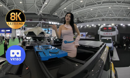 DJ girl at the booth of BAIC Motor VR Video DJ girl at the booth of BAIC Motor VR
