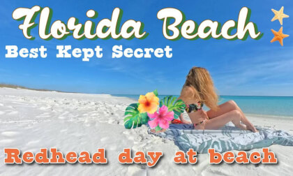 Redhead bikini girl at Florida beach VR Video Redhead bikini girl at Florida beach VR
