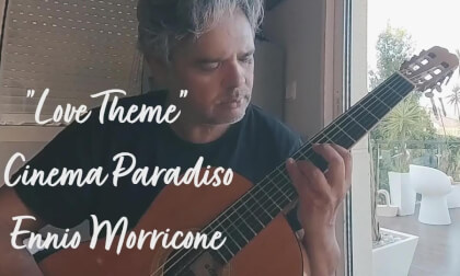 Spanish classical guitar , Cinema Paradiso, (love theme ) de Ennio Morricone VR180 3D Spanish classical guitar , Cinema Paradiso, (love theme ) de Ennio Morricone VR180 3D