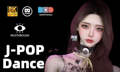 Girl in black dress J-POP dance - 8K VAM MMD Passthrough VR Video Girl in black dress J-POP dance - 8K VAM MMD Passthrough VR