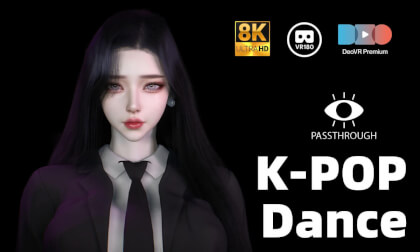 Office Lady K-POP dance - 8K VAM MMD Passthrough VR Video Office Lady K-POP dance - 8K VAM MMD Passthrough VR