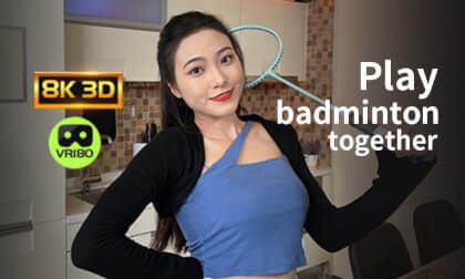 Come on! Xiaoxiao invites you to play play badminton with her. VR Video Come on! Xiaoxiao invites you to play play badminton with her. VR
