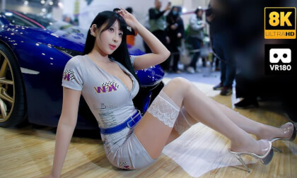 Chinese Race queen 雯粥粥02, Suzhou GT SHOW in China 2025 VR Video Chinese Race queen 雯粥粥02, Suzhou GT SHOW in China 2025 VR