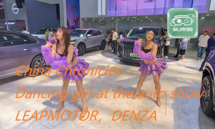 VR 180,Dancing girl at the auto show VR Video VR 180,Dancing girl at the auto show VR