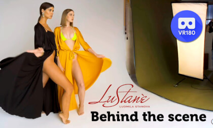 Young models try on haul LuStane beachwear. Backstage 1 of 2 VR Video Young models try on haul LuStane beachwear. Backstage 1 of 2 VR