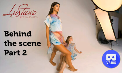 Young models try on haul LuStane beachwear. Backstage 2 of 2 VR Video Young models try on haul LuStane beachwear. Backstage 2 of 2 VR