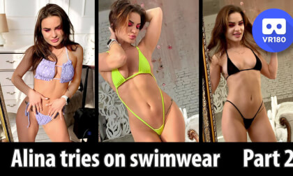 Bikini swimwear try on haul with Alina. Part2 VR Video Bikini swimwear try on haul with Alina. Part2 VR