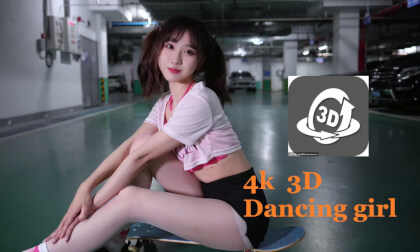 4K  3D,Dancing girl 4K  3D,Dancing girl