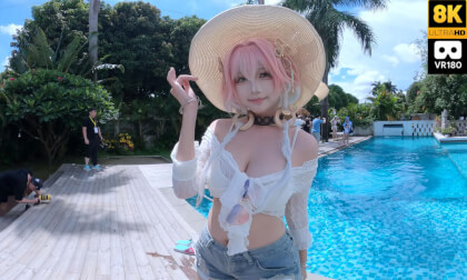 Villa swimming pool cos shooting 02 VR Video Villa swimming pool cos shooting 02 VR