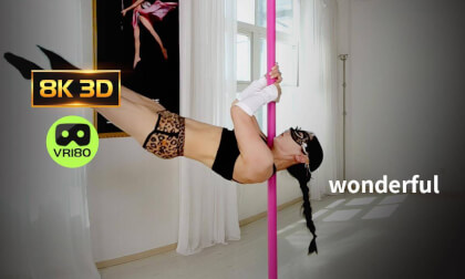 Steel pole dancing beauty VR Video Steel pole dancing beauty VR