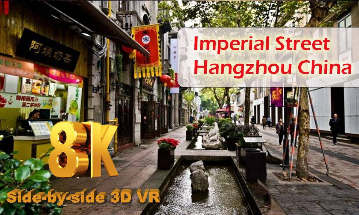 🎥Walking Through Hangzhou’s Ancient Imperial Street in 8K VR | Chinese Fans, TCM, Lucky Cats & More! cover