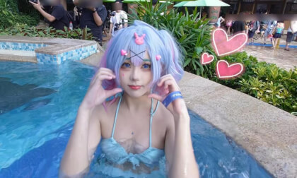 初音兔子洞泳装/Miku  rabbit hole Swimsuit VR Video 初音兔子洞泳装/Miku  rabbit hole Swimsuit VR