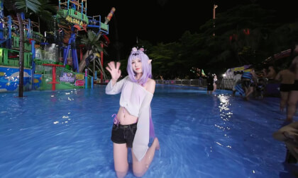 cosplay swimsuit June P4/泳装COS六月P4 VR Video cosplay swimsuit June P4/泳装COS六月P4 VR