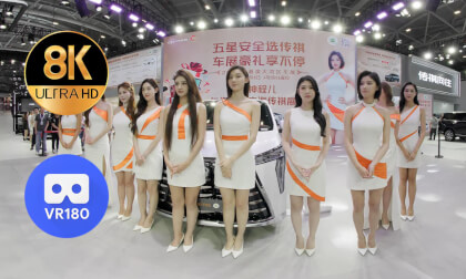 Ten models at the GAC Trumpchi booth Ten models at the GAC Trumpchi booth