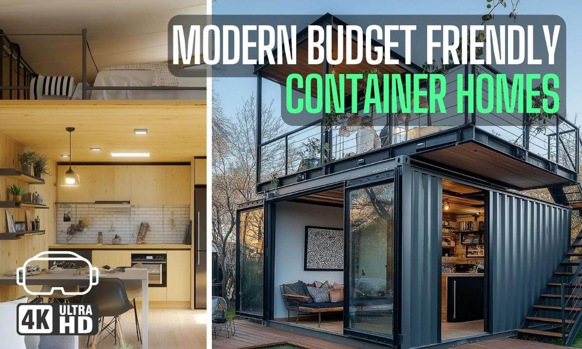 Modern Budget-Friendly Container Homes in 4K VR – Smart Design, Sustainable Living, and Stylish Comfort | Where Innovation Meets Affordability cover