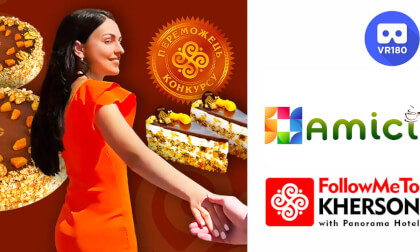 Follow Me To Kherson. Eating cake in Amici cafe Follow Me To Kherson. Eating cake in Amici cafe