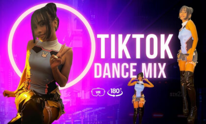 Asian Girl TikTok Dance Hits 😳 Viral Moves Mashup + Twerk (VR180 8K POV) VR Video Asian Girl TikTok Dance Hits 😳 Viral Moves Mashup + Twerk (VR180 8K POV) VR