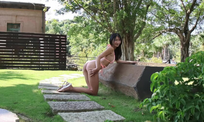 Swimsuit Model Outdoor Lin Sunny Part 02 VR Video Swimsuit Model Outdoor Lin Sunny Part 02 VR