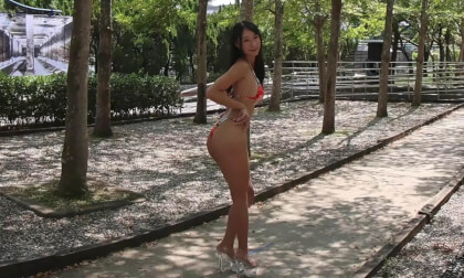 Swimsuit Model Outdoor Lin Sunny Part 03 VR Video Swimsuit Model Outdoor Lin Sunny Part 03 VR