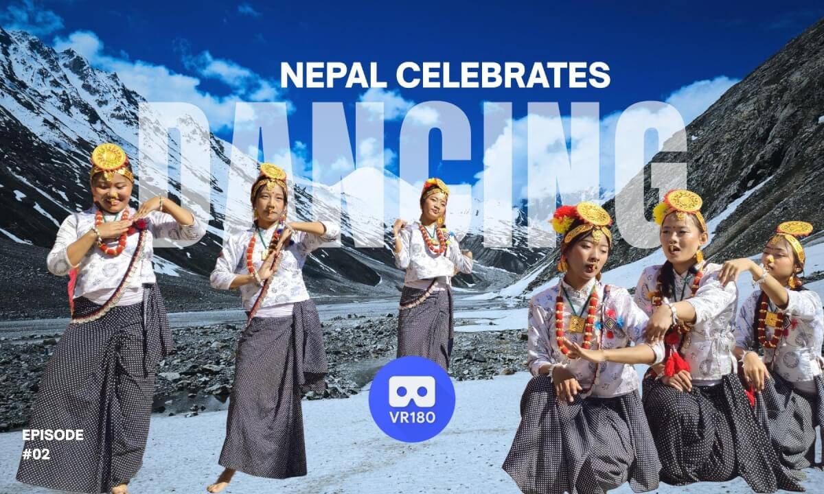 Young Girls Dancing BAREFOOT in Nepal | Traditional Dance Contest | VR180 8K cover