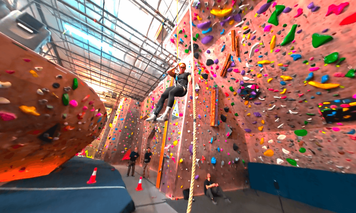 a few mins of the world record rope climb in 180vr 3d cover