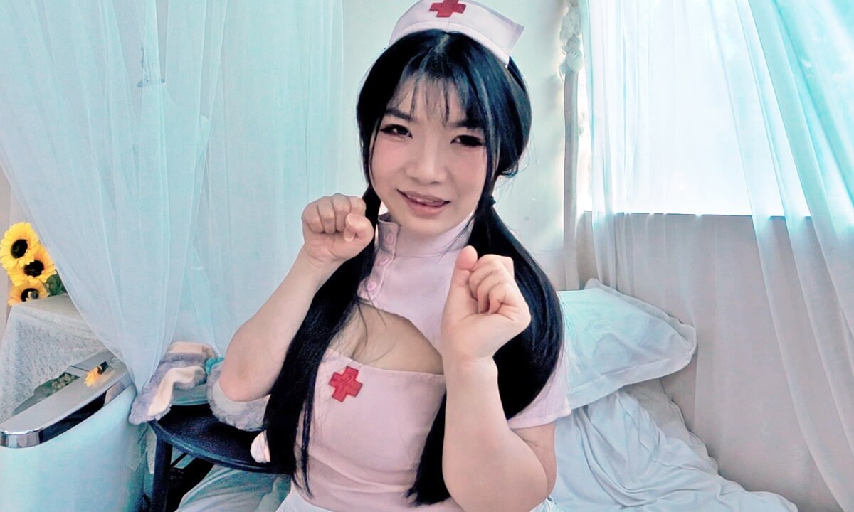 Shooting cute little nurses in a photo studio cover