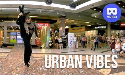 A girl from Urban Vibes dancing in a beauty contest VR Video A girl from Urban Vibes dancing in a beauty contest VR